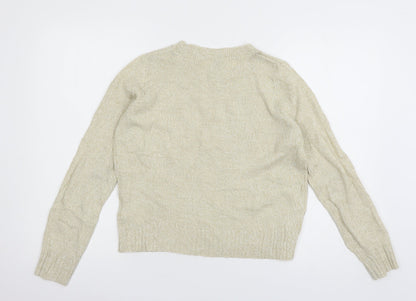 Womens UK Size XS Divided Beige Pullover Jumper