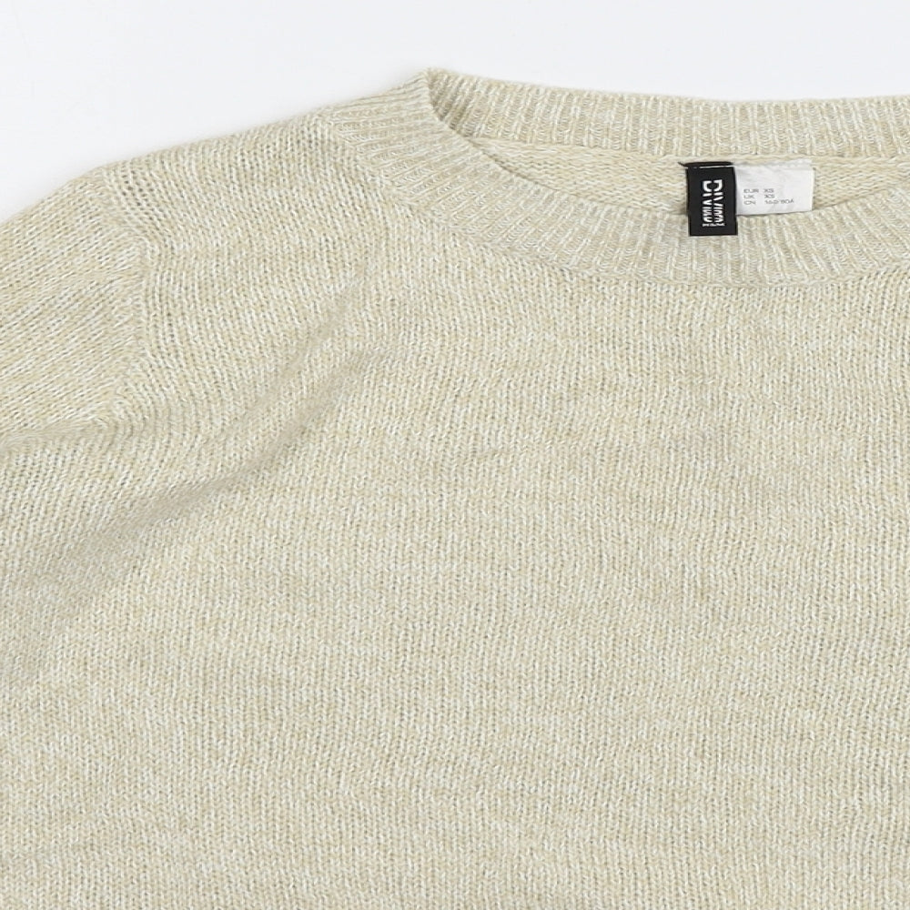 Womens UK Size XS Divided Beige Pullover Jumper