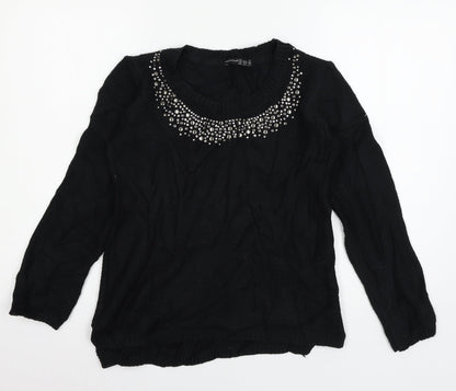 Atmosphere Womens Black  Knit Pullover Jumper Size 6