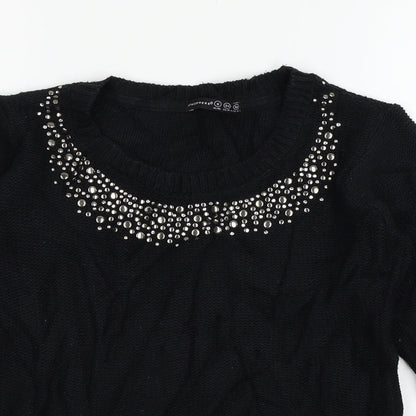 Atmosphere Womens Black  Knit Pullover Jumper Size 6