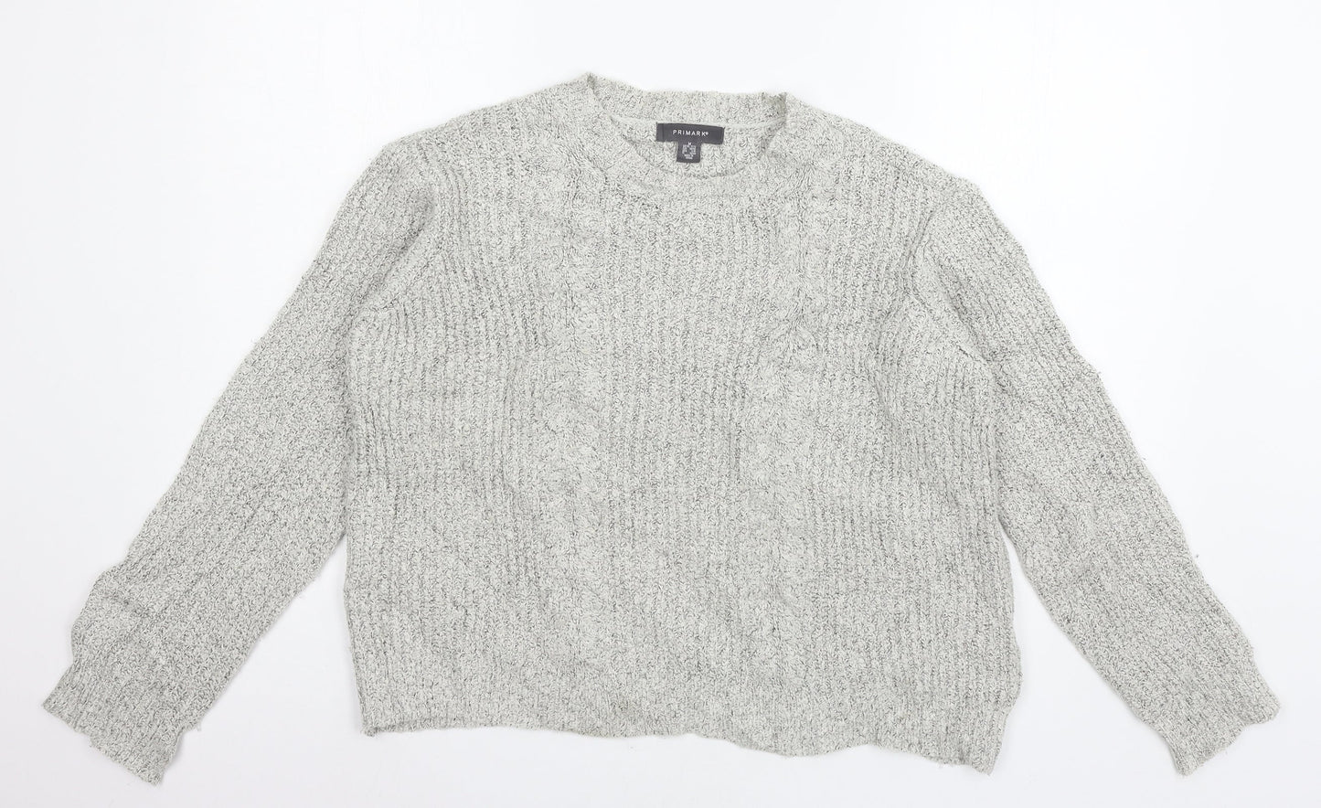 Primark Womens Grey  Knit Pullover Jumper Size 10