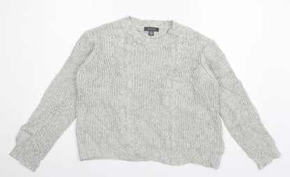 Primark Womens Grey  Knit Pullover Jumper Size 10