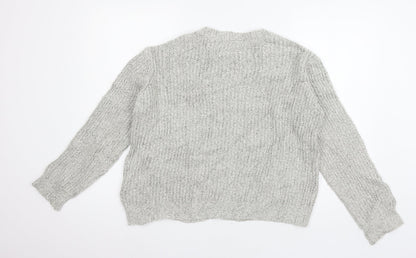 Primark Womens Grey  Knit Pullover Jumper Size 10
