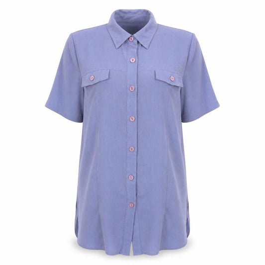 Award Womens Blue   Basic Button-Up Size 12
