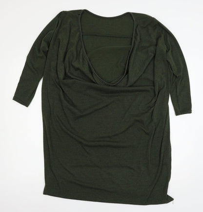 Womens UK Size 14 Missi Green Basic T-Shirt