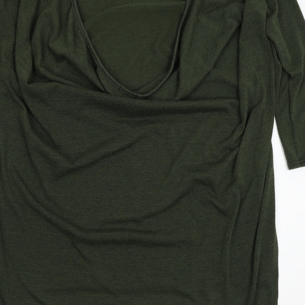 Womens UK Size 14 Missi Green Basic T-Shirt