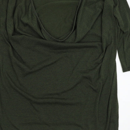Womens UK Size 14 Missi Green Basic T-Shirt