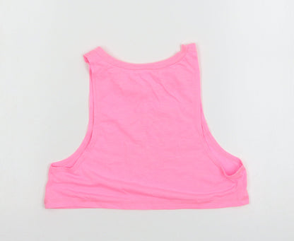 Lonsdale Girls Pink  Jersey Basic Tank Size 7-8 Years