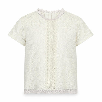 F&F Girls White  Lace Basic Blouse Size 11-12 Years