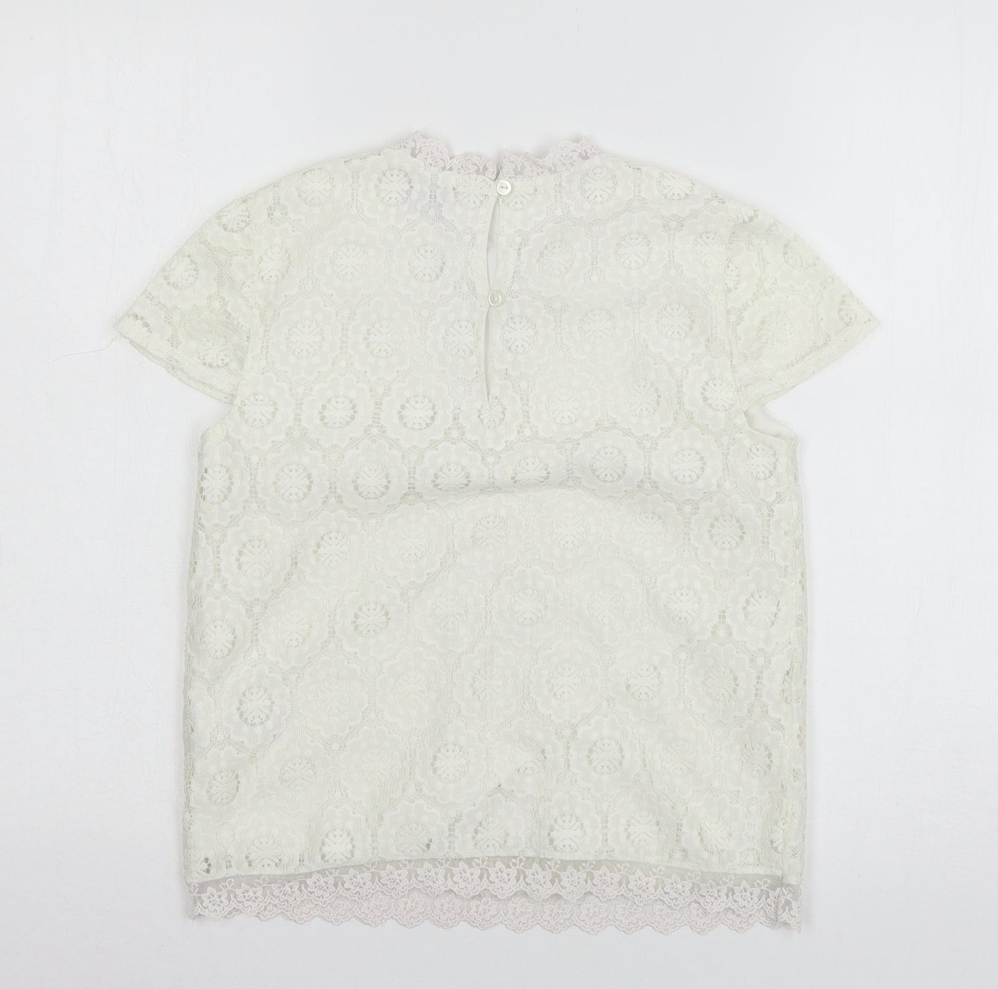 F&F Girls White  Lace Basic Blouse Size 11-12 Years