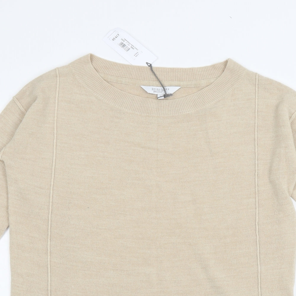 Womens UK Size 8 Principles Beige Pullover Jumper