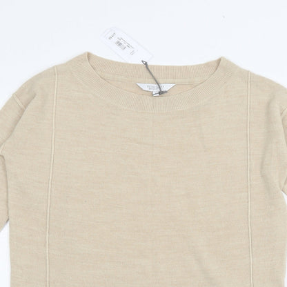 Womens UK Size 8 Principles Beige Pullover Jumper