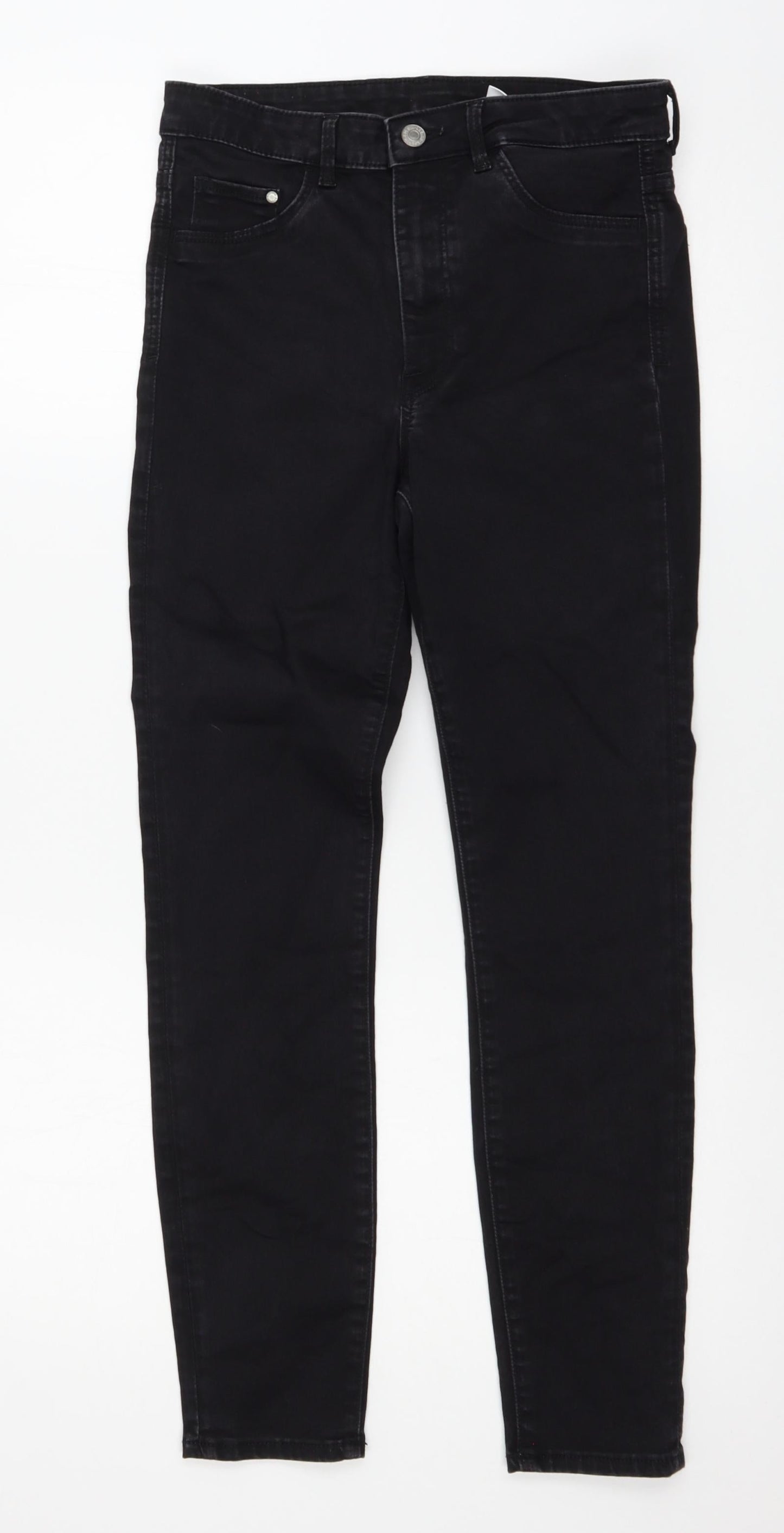 Womens UK Size 27 in H&M Regular Fit Skinny Black Jeans