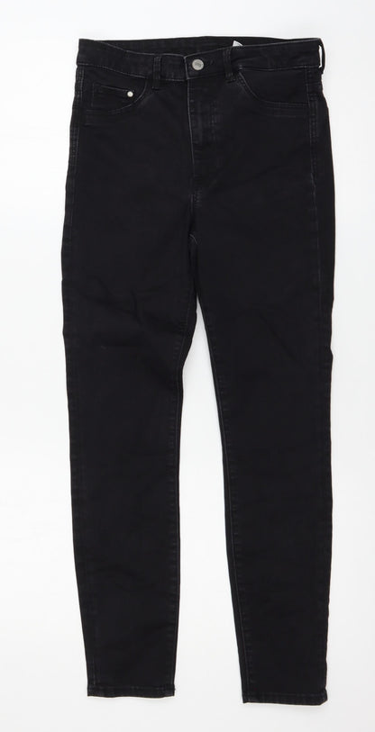 Womens UK Size 27 in H&M Regular Fit Skinny Black Jeans