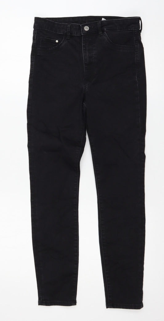 Womens UK Size 27 in H&M Regular Fit Skinny Black Jeans