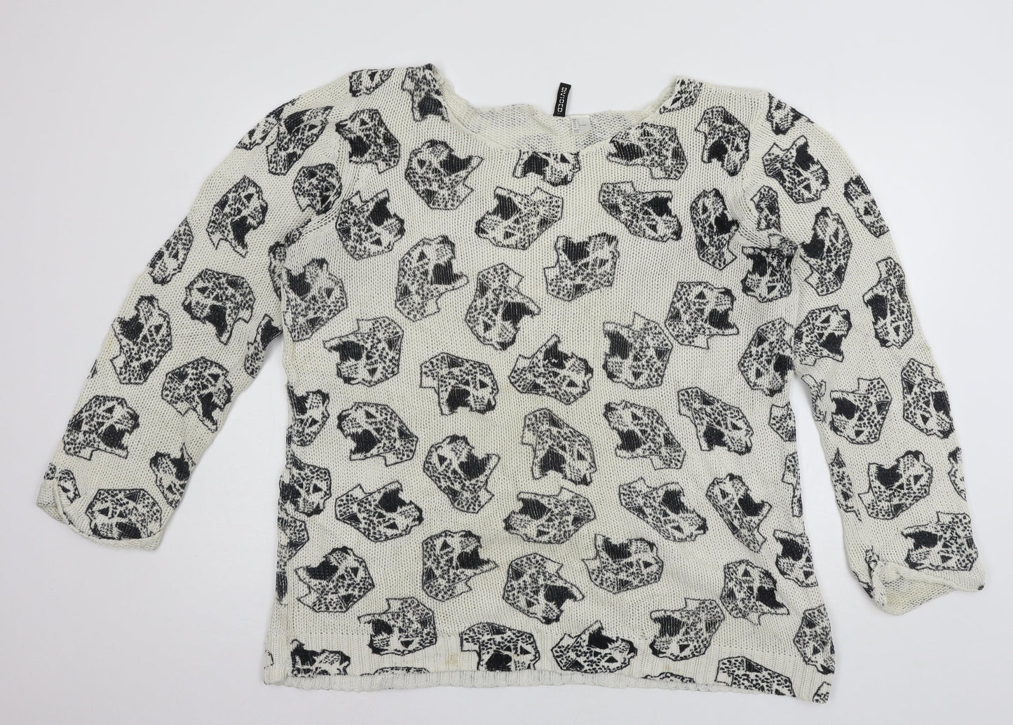 Womens UK Size L Divided by H&M Ivory Pullover Jumper