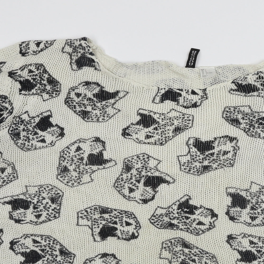 Womens UK Size L Divided by H&M Ivory Pullover Jumper
