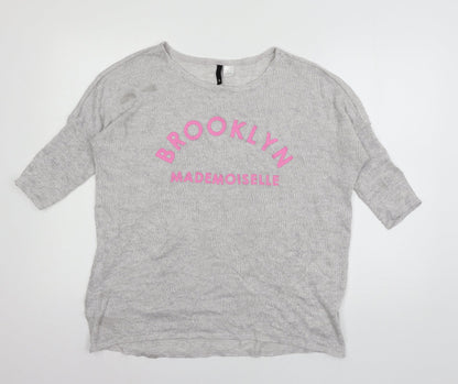 Divided by H&M Womens Grey  Knit Pullover Jumper Size S  - brooklyn