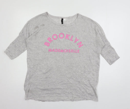 Divided by H&M Womens Grey  Knit Pullover Jumper Size S  - brooklyn