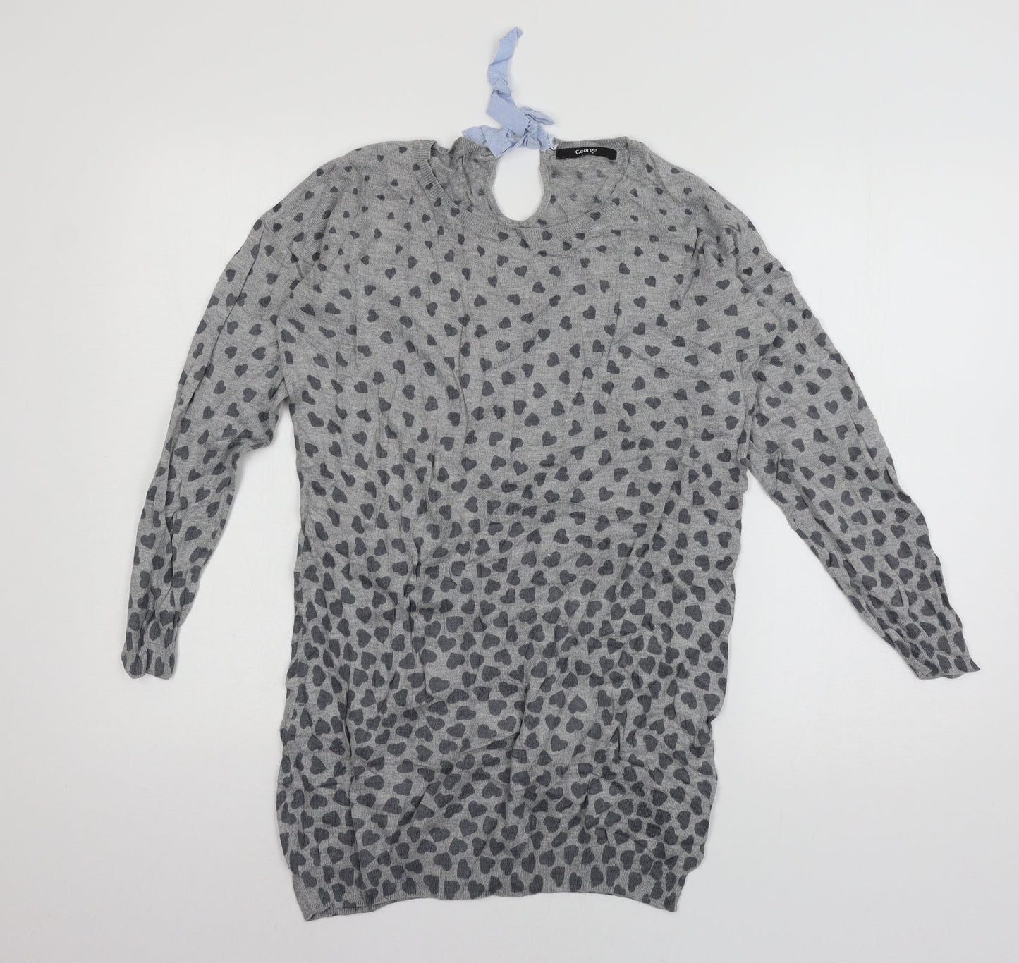 George Womens Pink Geometric Knit Pullover Jumper Size 10