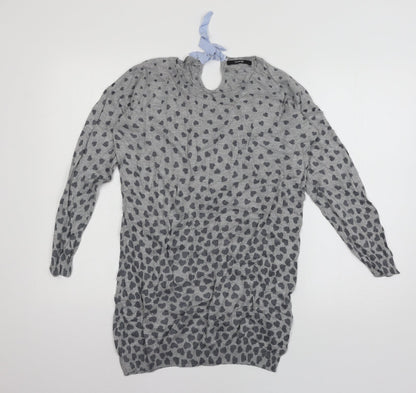 George Womens Pink Geometric Knit Pullover Jumper Size 10