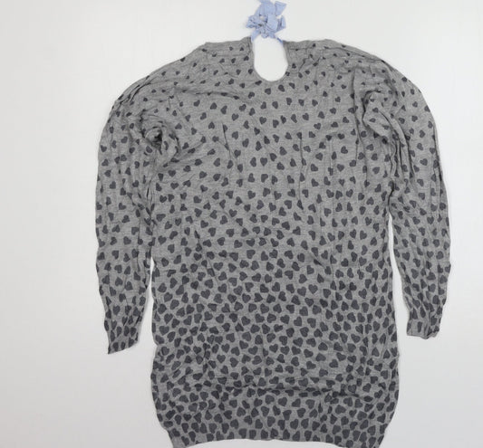 George Womens Pink Geometric Knit Pullover Jumper Size 10