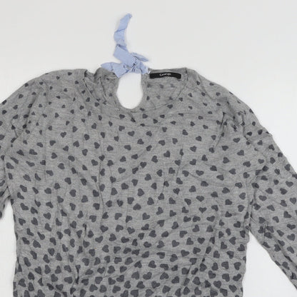 George Womens Pink Geometric Knit Pullover Jumper Size 10