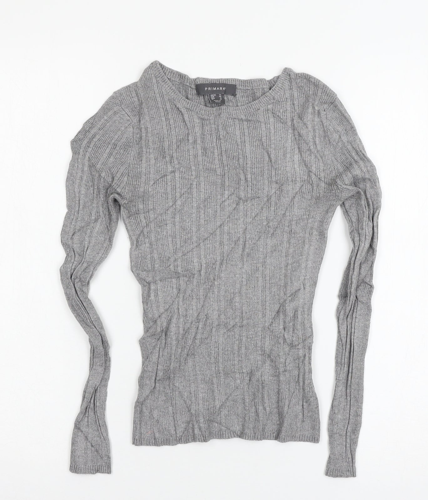 Primark Womens Grey  Knit Pullover Jumper Size 10