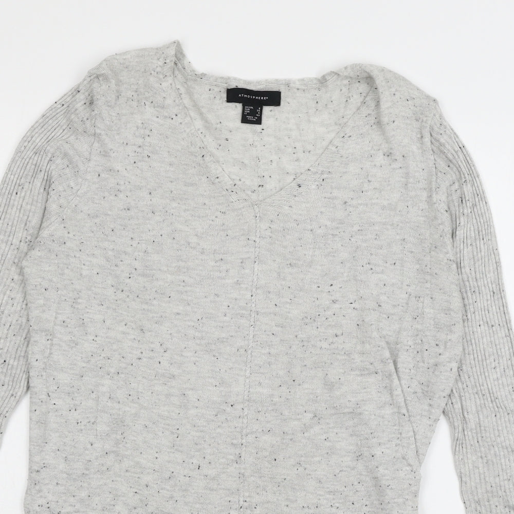 Womens UK Size 8 Atmosphere Grey Pullover Jumper