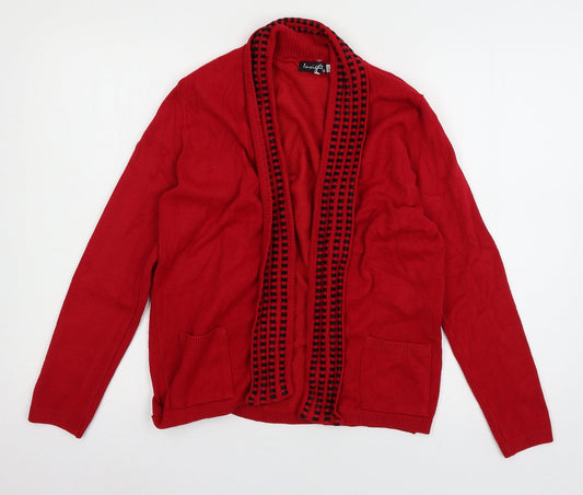 Womens UK Size M Insight Red Cardigan Jumper