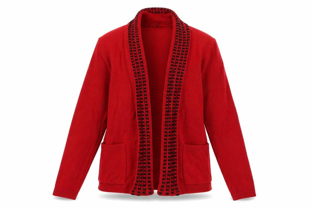 Womens UK Size M Insight Red Cardigan Jumper