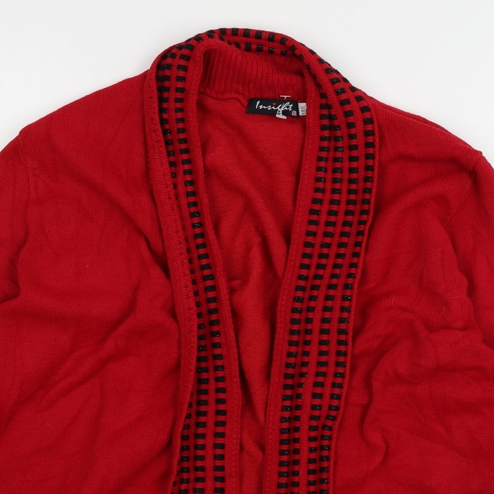 Womens UK Size M Insight Red Cardigan Jumper