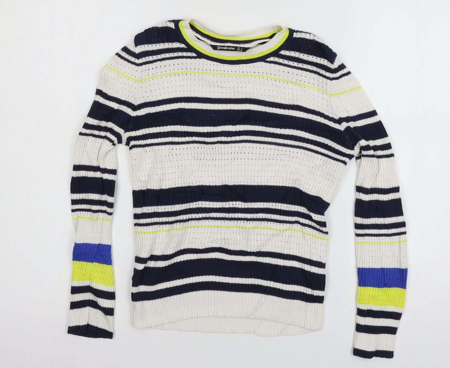 Womens UK Size S Stradivarius White Pullover Jumper