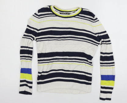 Womens UK Size S Stradivarius White Pullover Jumper