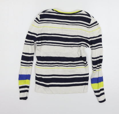 Womens UK Size S Stradivarius White Pullover Jumper