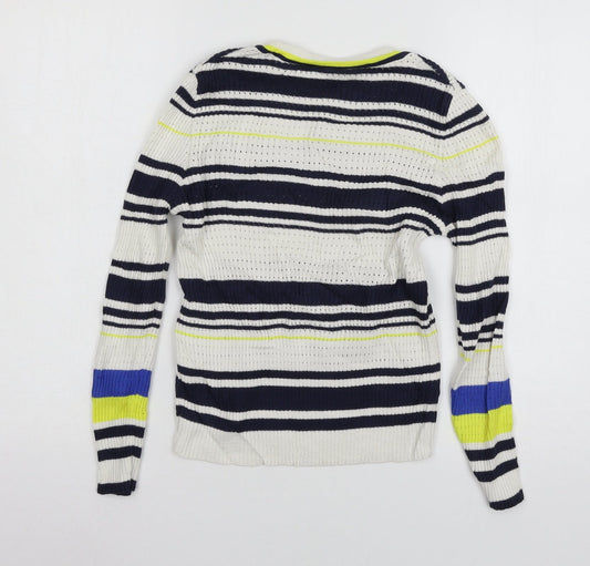 Womens UK Size S Stradivarius White Pullover Jumper
