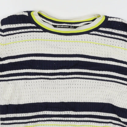 Womens UK Size S Stradivarius White Pullover Jumper