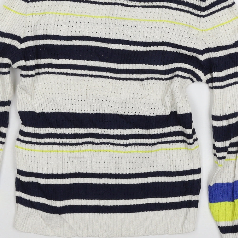 Womens UK Size S Stradivarius White Pullover Jumper