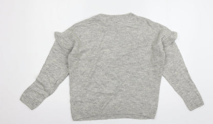 Womens UK Size 10 M&Co Grey Pullover Jumper