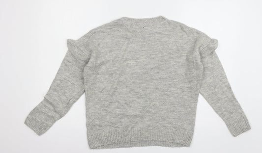 Womens UK Size 10 M&Co Grey Pullover Jumper