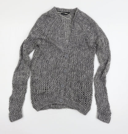 Womens UK Size 6 Dorothy Perkins Grey Cardigan Jumper