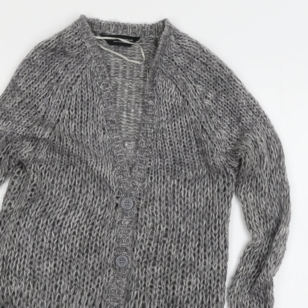 Womens UK Size 6 Dorothy Perkins Grey Cardigan Jumper