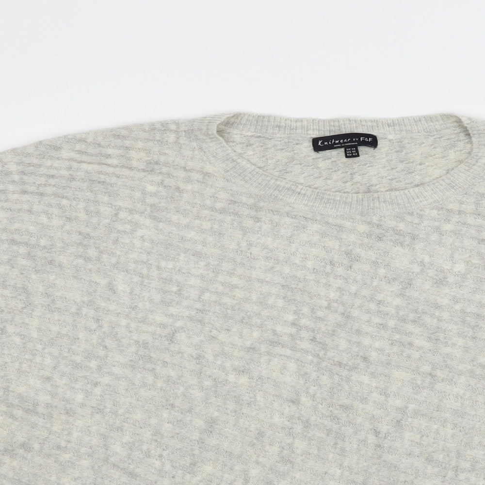 F&F Womens Ivory  Knit Pullover Jumper Size M