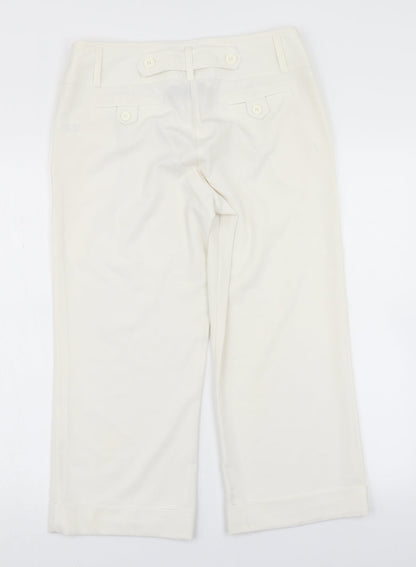 New look  Womens White   Dress Pants Trousers Size 10 L20 in