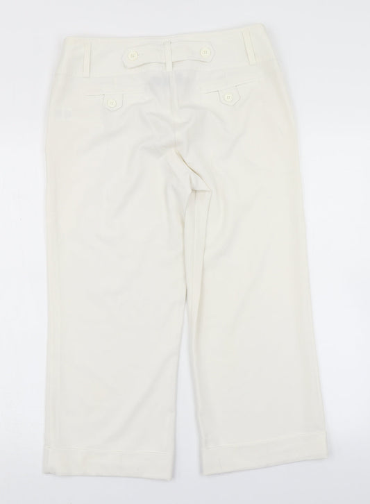 New look  Womens White   Dress Pants Trousers Size 10 L20 in