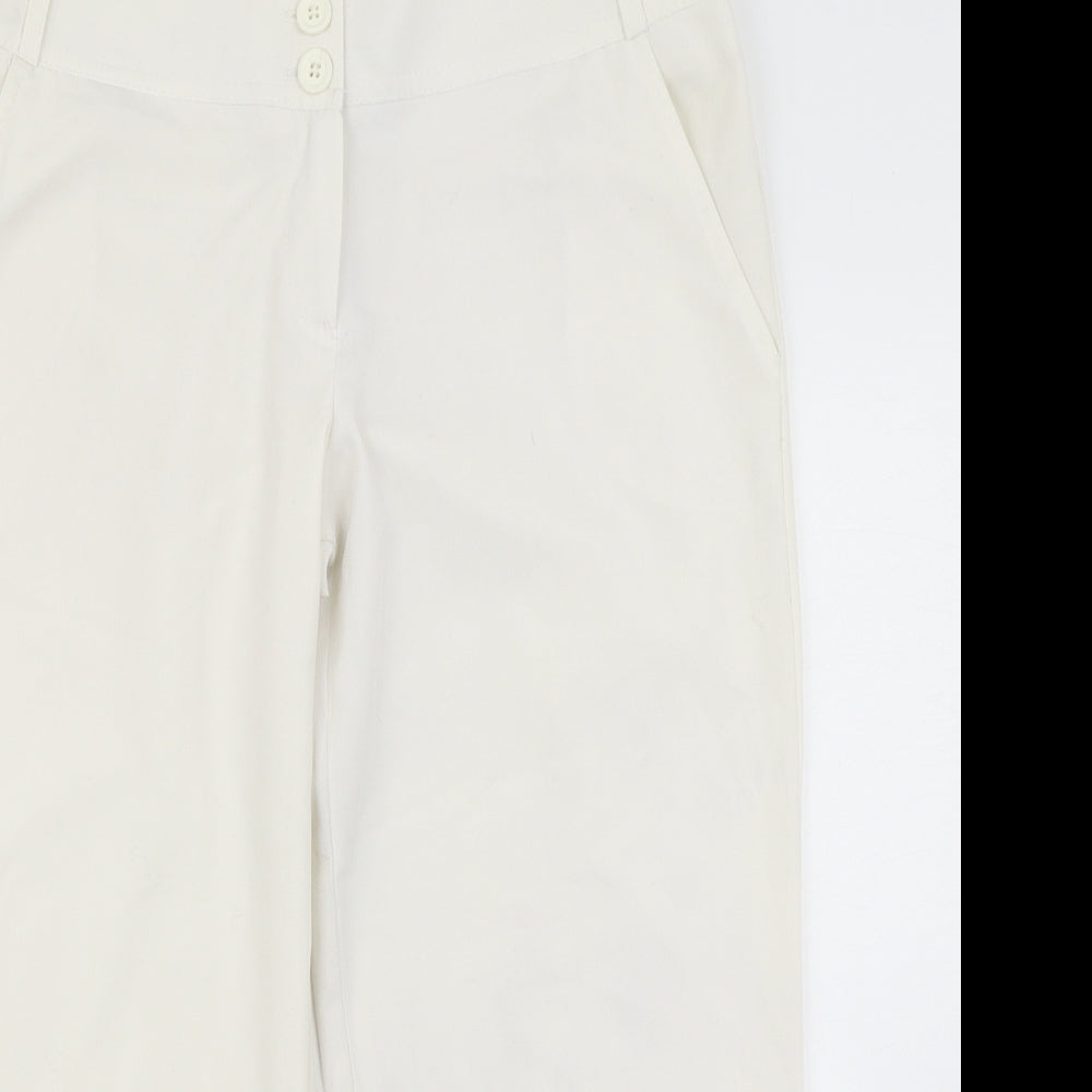 New look  Womens White   Dress Pants Trousers Size 10 L20 in