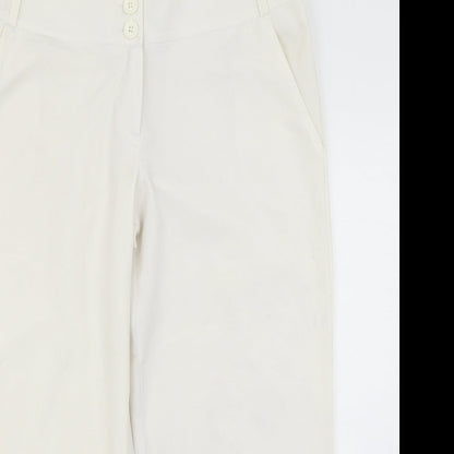 New look  Womens White   Dress Pants Trousers Size 10 L20 in