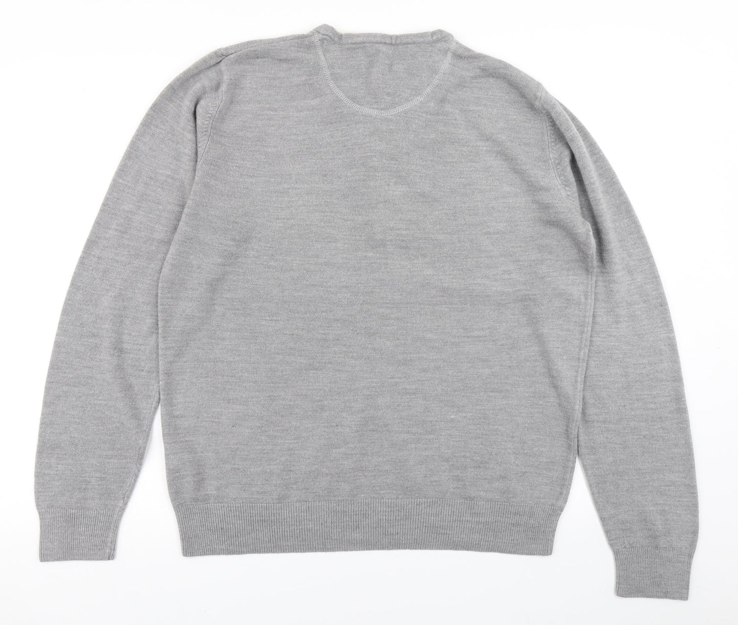 Burton Mens Grey  Knit Pullover Jumper Size L