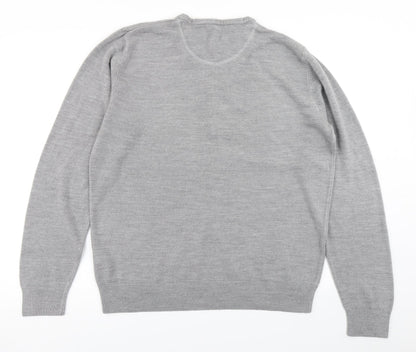 Burton Mens Grey  Knit Pullover Jumper Size L