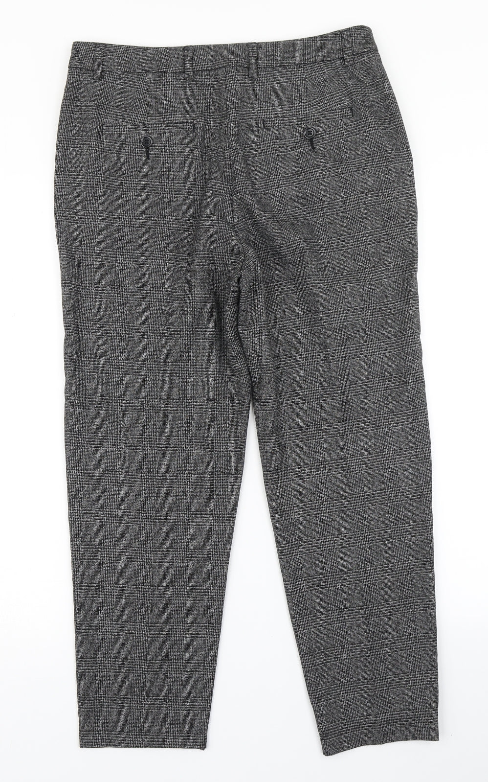 TU Womens Black Plaid  Dress Pants Trousers Size 12 L25 in